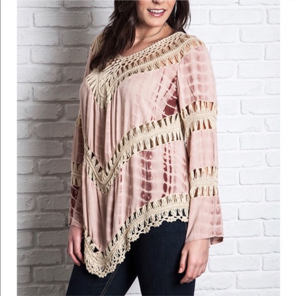 💠💠The TAMPA knit tie dye tunic - PINK - Picture 3 of 3