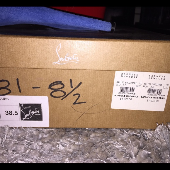 Authentic Christian Louboutin Blue Daffodile Suede - Picture 4 of 4