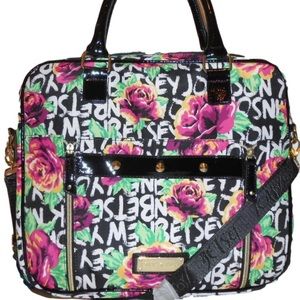 Betsey Johnson Stud Black Graffitti  Laptop Bag