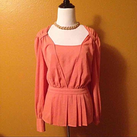 Elegant Coral Blouse!