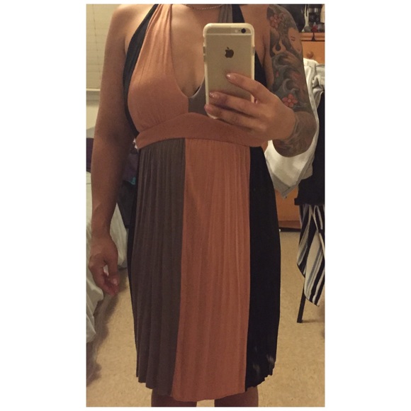 Color block Halter dress
