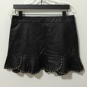 Zara 100% lamb skin leather skit size medium