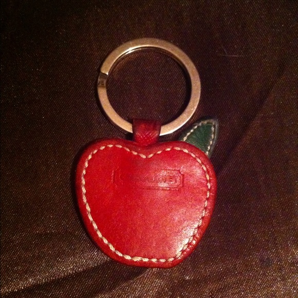 Coach Leather Apple Key Chain - Picture 1 of 2
