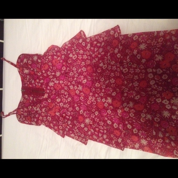 American Eagle tiered flower dress
