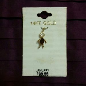 14kt gold birthstone charm