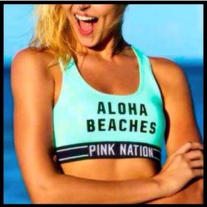 Victoria's secret pink bra top aloha beaches