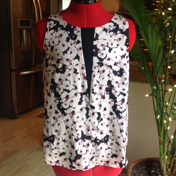 Sleeveless, zipper back blouse