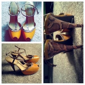 Nine west open toe heels