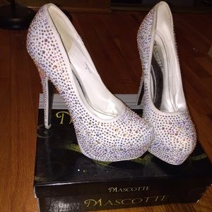 White Crystal heels