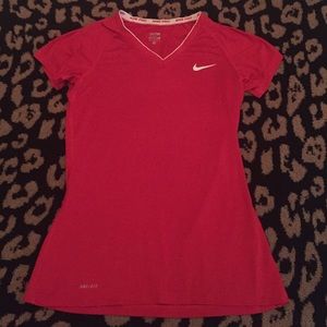 Nike pro dri fit red white size medium