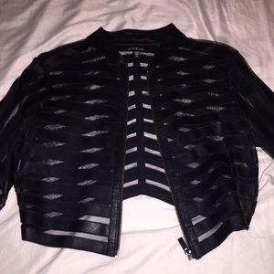Bebe chevron leather jacket