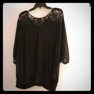 Black Chiffon Top