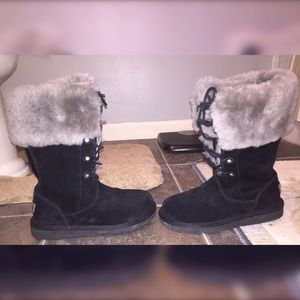 Black and Gray UGG Australia Boots