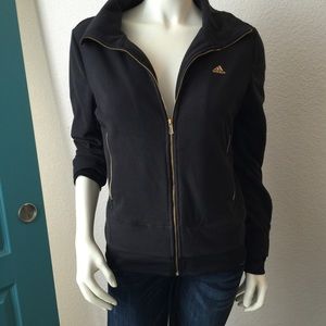 Adidas Clima365 Jacket 💥 Black w Gold Trim