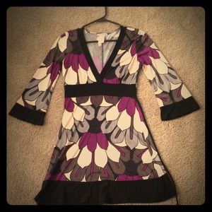 Colorful Retro Print Dress