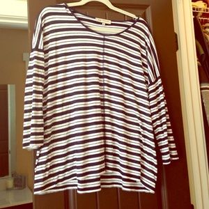 Jones New York navy and white shirt!