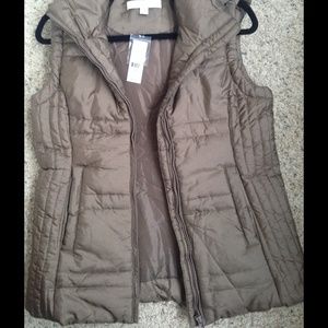 Gold color puffer vest