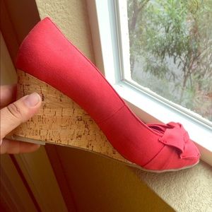 Red wedge heel