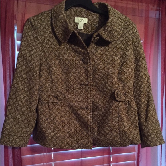 Ann Taylor LOFT blazer (Tan & Brown)