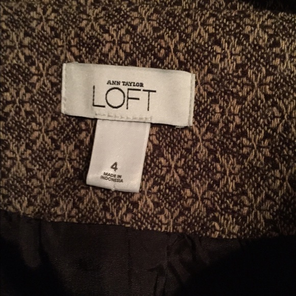 Ann Taylor LOFT blazer (Tan & Brown) - Picture 3 of 4