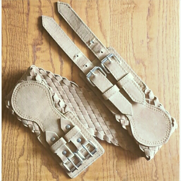 Tan Suede Leather Waist Belt