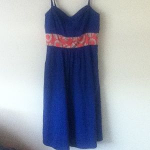 Blue and Pink Anthropologie Dress