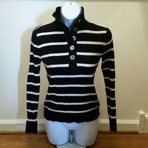 Ralph Lauren Black & White Striped Sweater Size XS