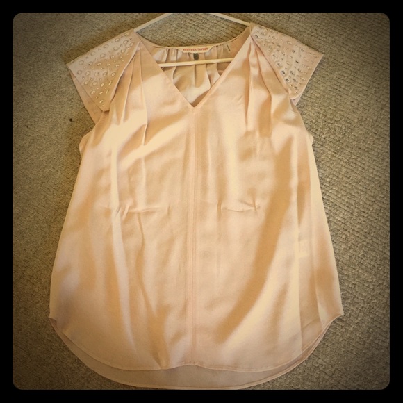NWOT Rebecca Taylor Silk Embellished Top Size 2