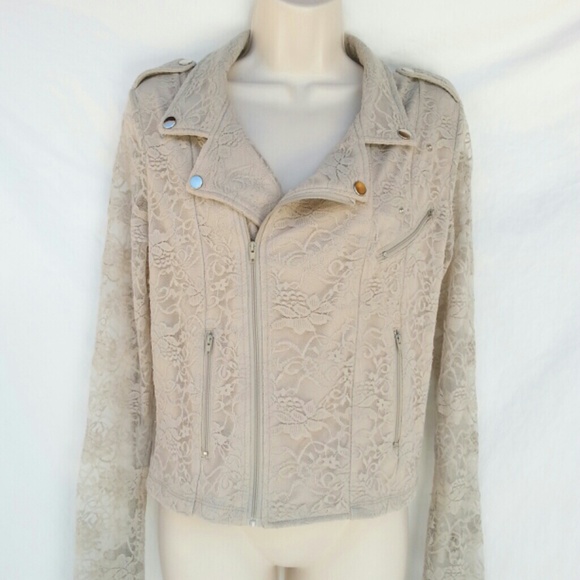 Mischievous~Motorcycle Stretch Lace Jacket, EUC, M