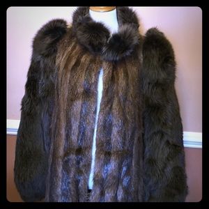 🎉Authentic fox & beaver fur coat 🎉