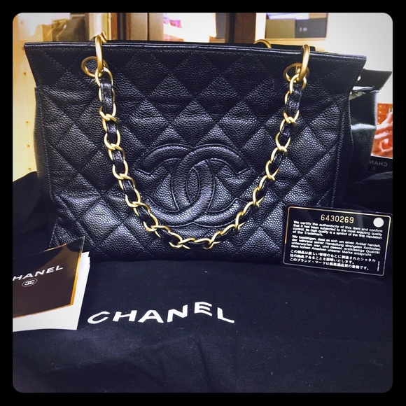 100% Authentic Chanel Small Tote w/ Gold Hardwear