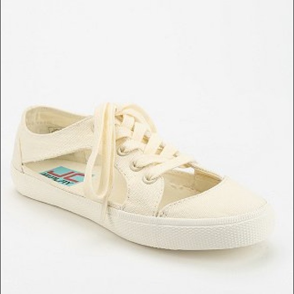 Jeffrey Campbell Lylas Cut-Out Sneakers, Off White