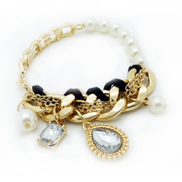 SOPHIS PEARL PEAR GOLD PLATED BRACELET