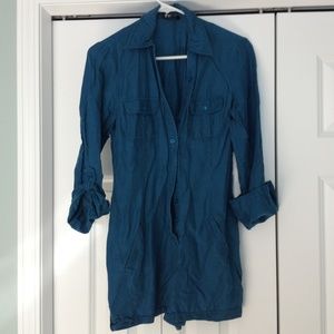 Bebe teal romper