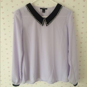 Lavender Peter Pan Collar Top
