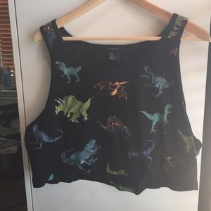 Dinosaur crop tee