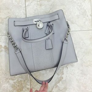Michael Kors Grey handbag w/ Silver Studs