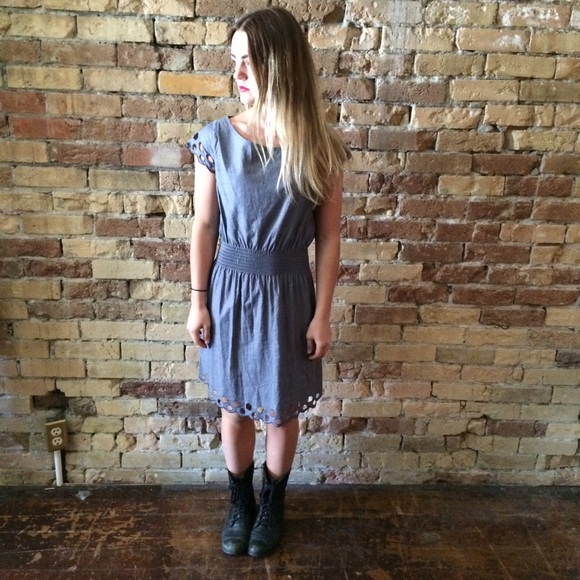 Blue/grey Dress with cute details