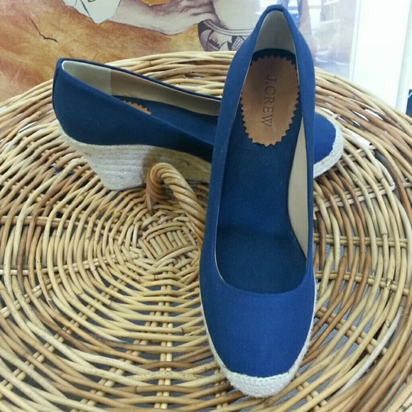 CuteCute! New J. CREW Seville Espadrille Wedges 8