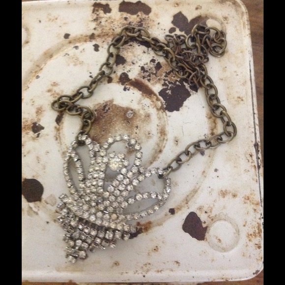 💖SOLD💖Handmade vintage rhinestone necklace - Picture 3 of 4