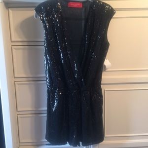 NWT Black Sequined Romper