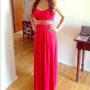 Coral prom dress