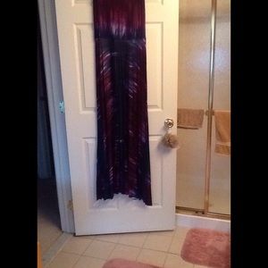 Tie Dyed Strapless Maxi Dress NWOT