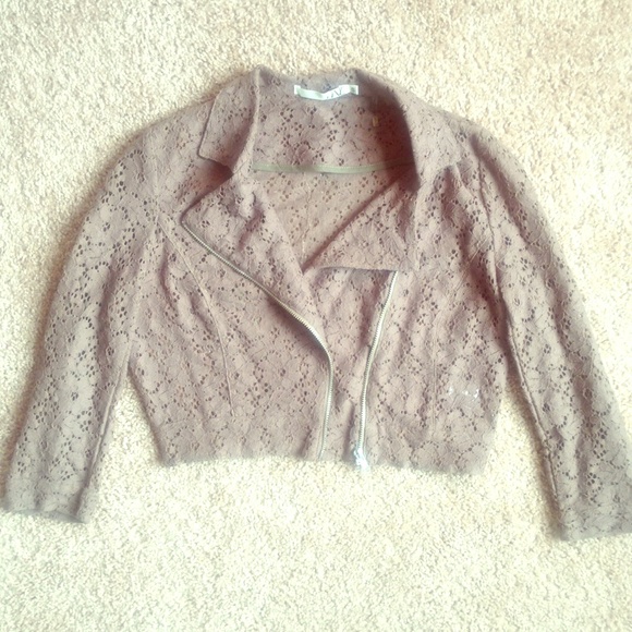 BUNDLE - black and taupe lace jackets