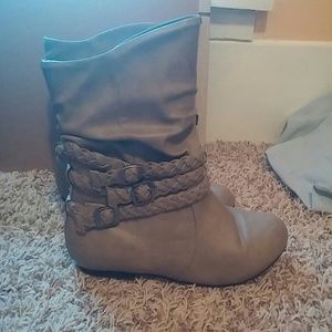 Taupe ankle boots