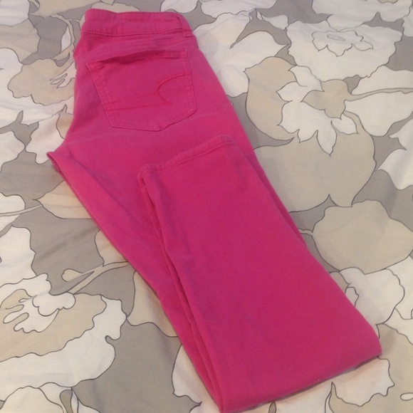 American eagle stretch pink skinny jeans