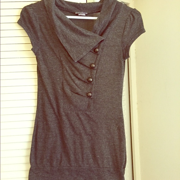 Dark olive green military inspired shirt