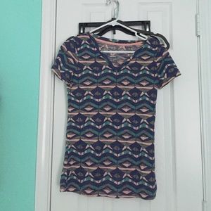 cute patterned vneck