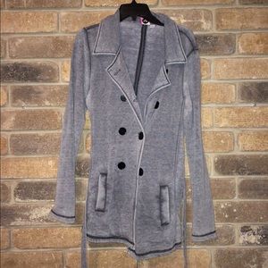Grey Trench coat material