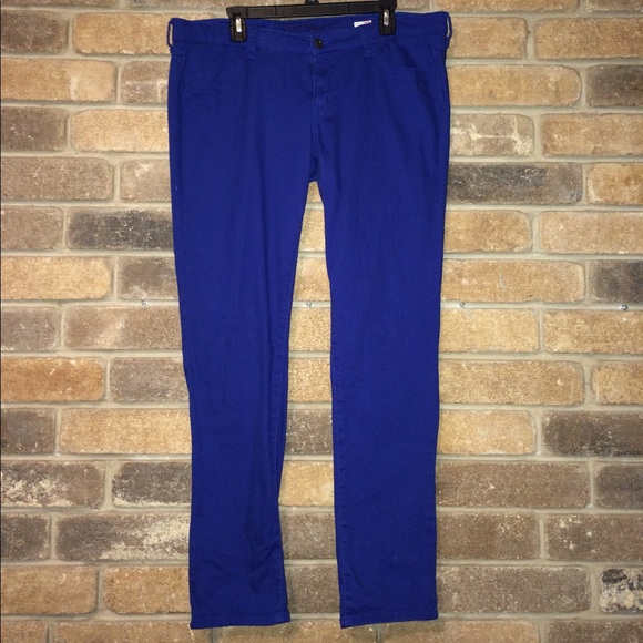Bright blue jeans